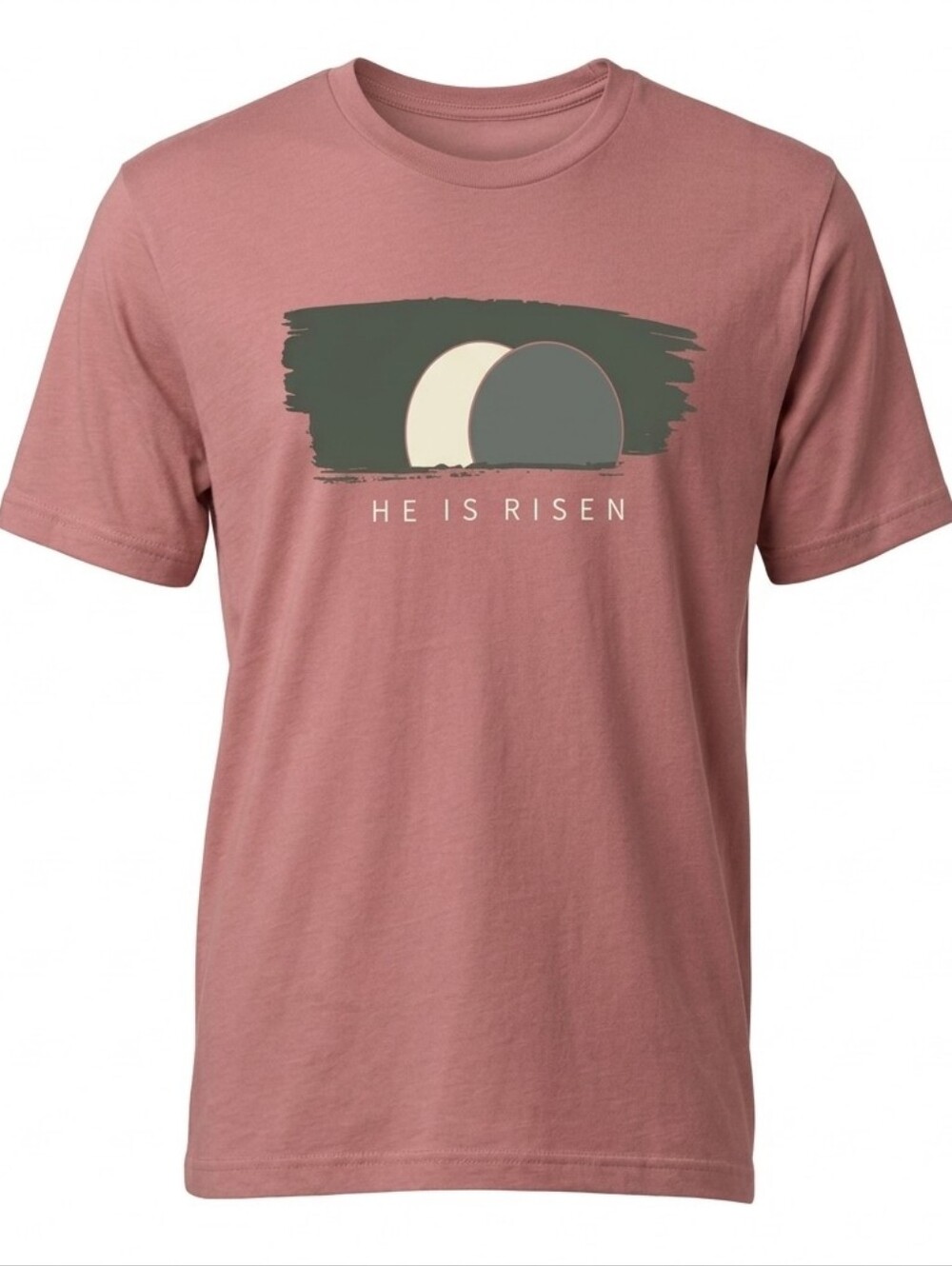 Unisex Dusty Rose He Is Risen Graphic Tee 2XL